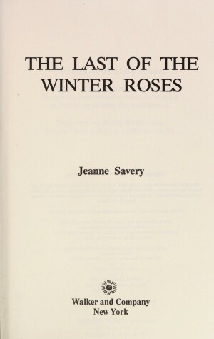Book cover for The Last of the Winter Roses