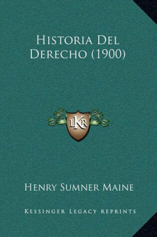 Cover of Historia del Derecho (1900)