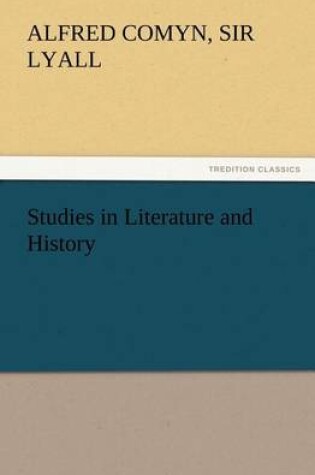 Cover of Studies in Literature and History
