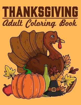 Book cover for Thanksgiving Adult coloring book