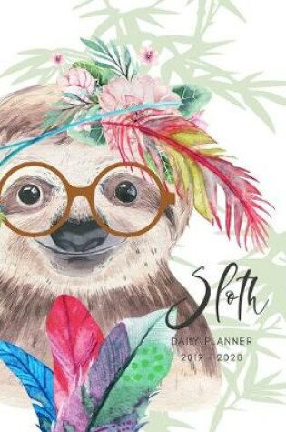 Cover of 2019 2020 15 Months Sloth Watercolor Daily Planner