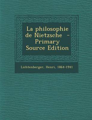 Book cover for La Philosophie de Nietzsche