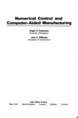 Cover of Numerical Control and Computer-aided Manufacturing