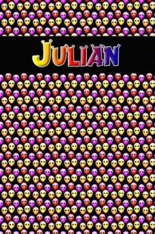 Cover of 120 Page Handwriting Practice Book with Colorful Alien Cover Julian