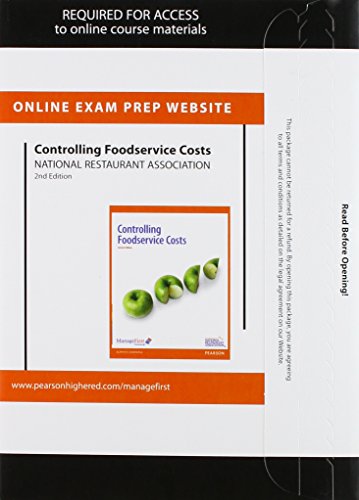 Book cover for Exam Prep for Controlling Food Service Costs -- Access Card