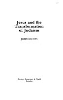 Book cover for Jesus and the Transformation of Judaism