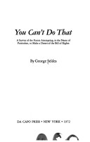 Book cover for You Can't Do That