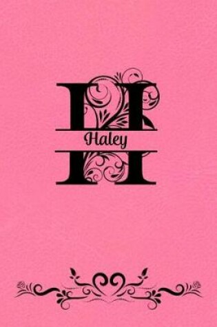 Cover of Split Letter Personalized Name Journal - Haley