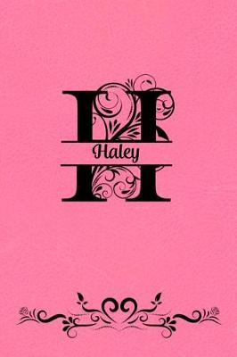 Book cover for Split Letter Personalized Name Journal - Haley