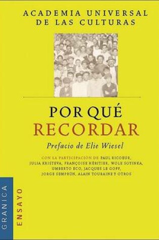 Cover of Por Que Recordar?