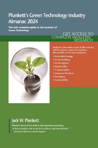 Cover of Plunkett's Green Technology Industry Almanac 2024