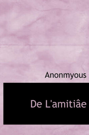 Cover of de L'Amiti E