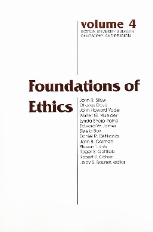 Cover of Foundations of Ethics