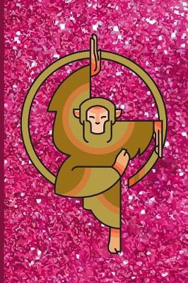 Book cover for Pink Glitter Monkey Design Notebook