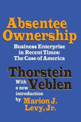 Cover of Absentee Ownership