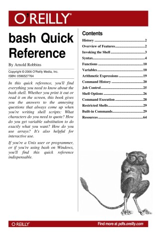 Cover of Bash Quick Reference