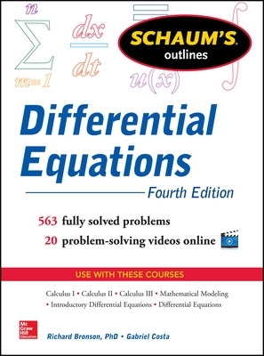 Book cover for Schaum's Outline of Differential Equations