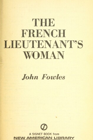 Cover of Fowles John : French Lieutenant'S Woman