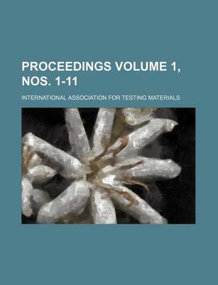 Book cover for Proceedings Volume 1, Nos. 1-11