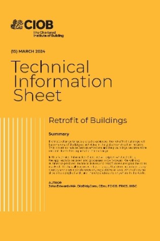 Cover of Retrofit of Buildings