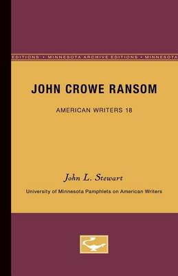 Book cover for John Crowe Ransom - American Writers 18