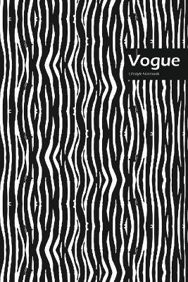 Book cover for Vogue Lifestyle, Animal Print, Write-in Notebook, Dotted Lines, Wide Ruled, Medium Size 6 x 9 Inch, 144 Sheets (Black)