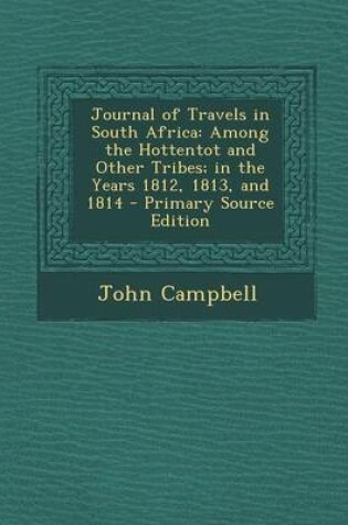 Cover of Journal of Travels in South Africa