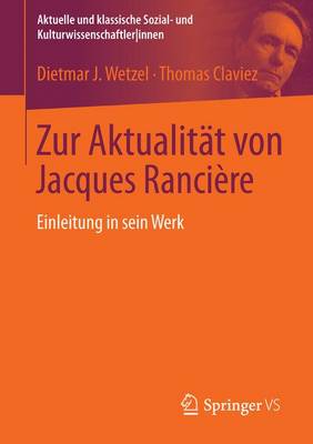 Cover of Zur Aktualitat Von Jacques Ranciere