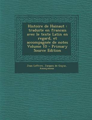 Book cover for Histoire de Hainaut