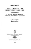 Cover of Reflections on the Motive Power of Fire