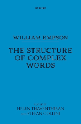 Book cover for William Empson: The Structure of Complex Words