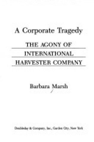 Cover of A Corporate Tragedy