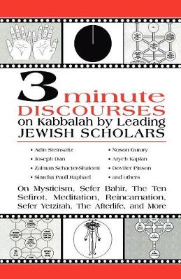 Book cover for 3 Minute Discourses on Kabbalah by Leading Jewish Scholars