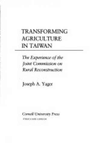 Cover of Transforming Agriculture in Taiwan