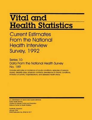 Book cover for Vital and Health Statistics Series 10, Number 189