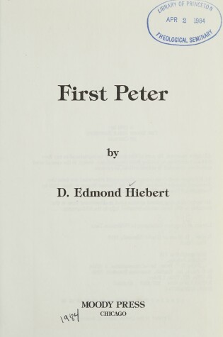 Cover of First Peter