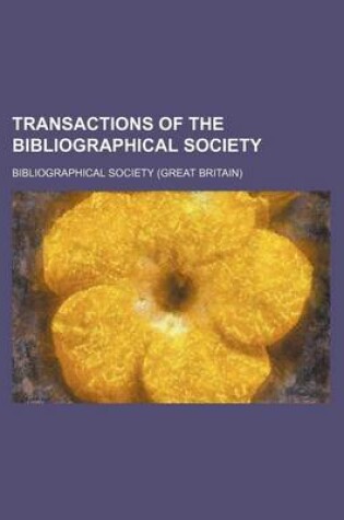 Cover of Transactions of the Bibliographical Society (Volume 3)