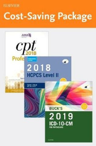 Cover of 2019 ICD-10-CM Physician Edition, 2018 HCPCS Professional Edition and AMA 2018 CPT Professional Edition Package