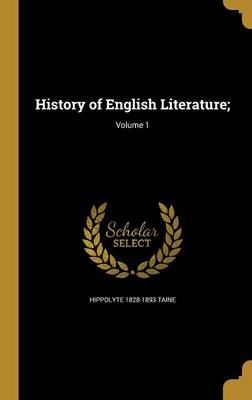 Book cover for History of English Literature;; Volume 1