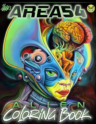 Book cover for Ron English's Area 54 Alien Coloring Book