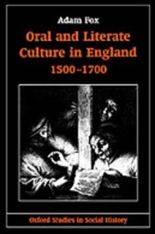 Cover of Oral and Literate Culture in England, 1500-1700