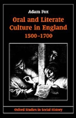 Cover of Oral and Literate Culture in England, 1500-1700