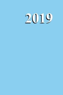 Book cover for 2019 Weekly Planner Baby Blue Color Simple Plain Baby Blue 134 Pages