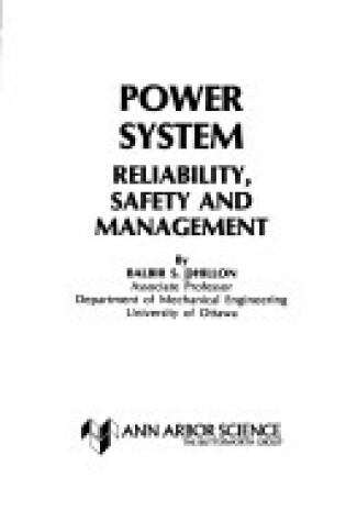 Cover of Power System Reliability, Safety and Management