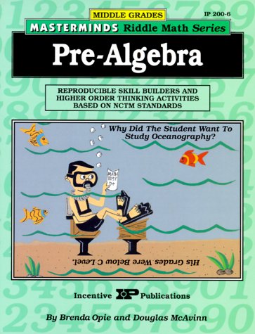 Cover of Masterminds Riddle Math for Middle Grades: Pre-Algebra