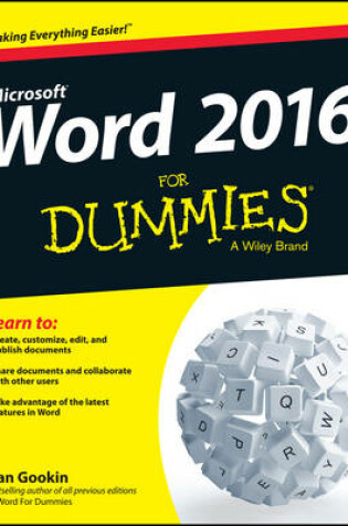 Cover of Word 2016 For Dummies