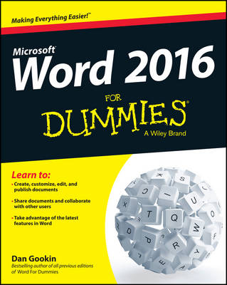 Book cover for Word 2016 For Dummies