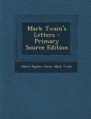 Book cover for Mark Twain's Letters