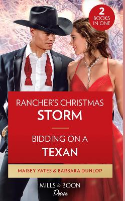 Book cover for Rancher's Christmas Storm / Bidding On A Texan