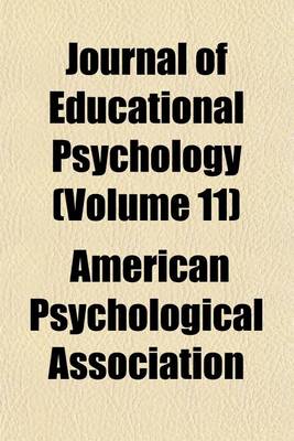 Book cover for Journal of Educational Psychology (Volume 11)